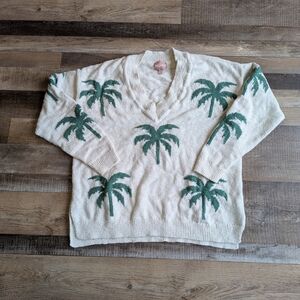 Show Me Your Mumu, Palm Tree Sweater, Women's Small